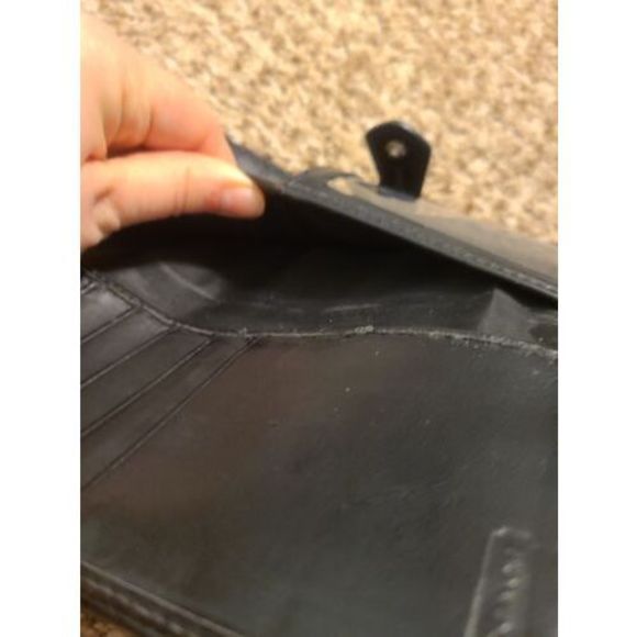 💸SOLD EUC Coach Signature Black Gray Handbag Purse & Matching Wallet - Picture 15 of 16